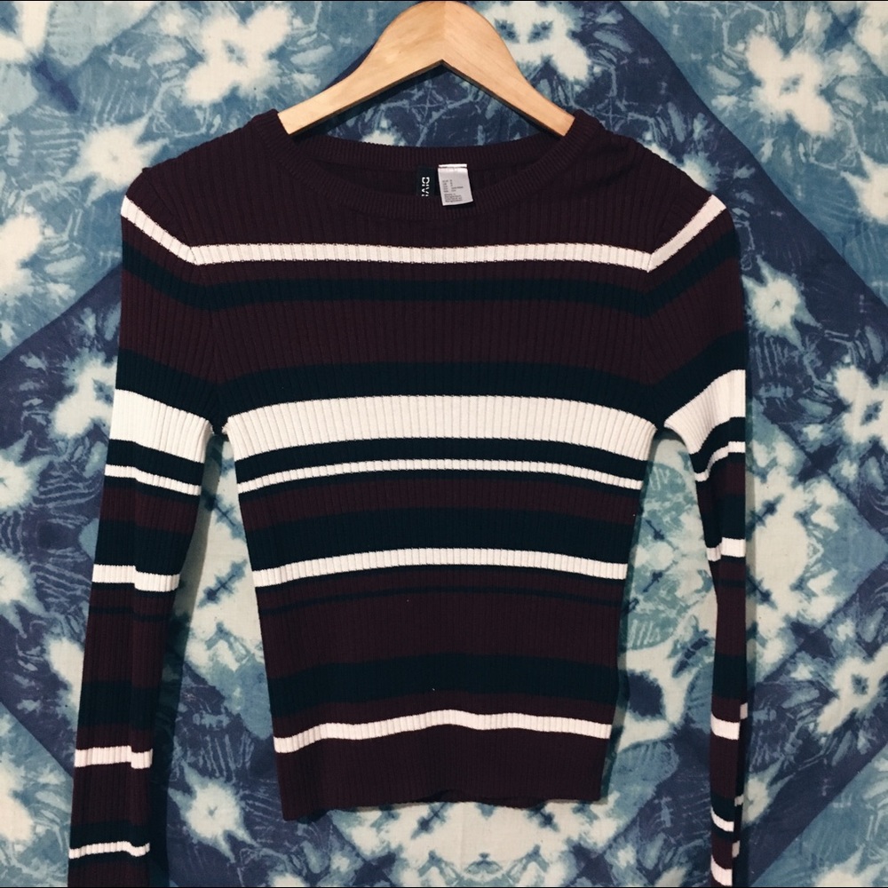 H&M 70s style cropped sweater